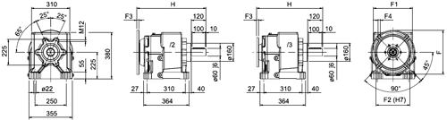Чертеж 6.1 Мотор-редукторы MNHL 60