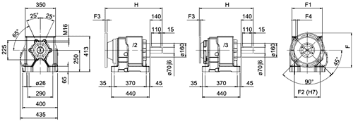 Чертеж 7.1 Мотор-редукторы MNHL 70